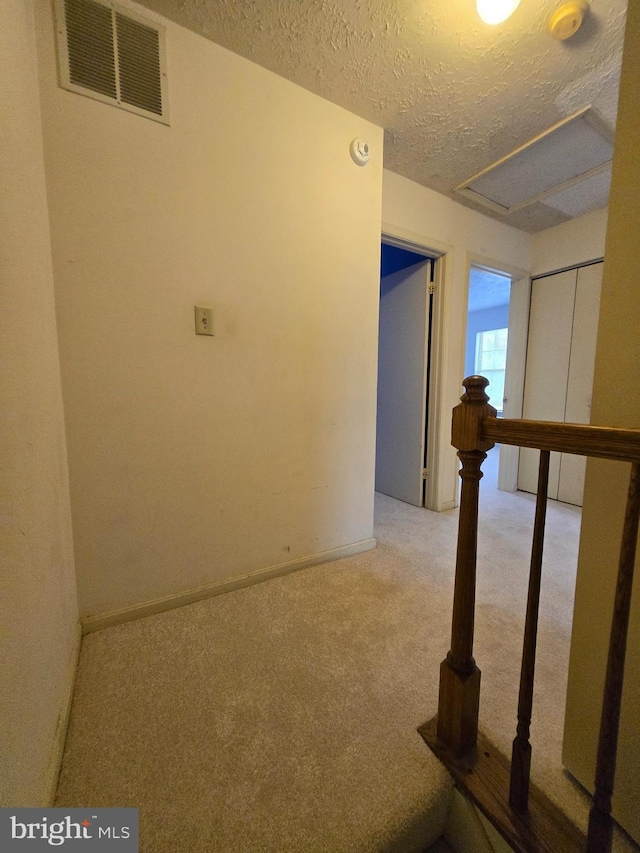 14 Riverside Run Dr, Indian Head, MD 20640 - staircase with carpet and a textured ceiling