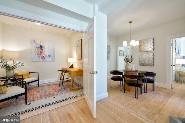 3100 Connecticut Ave NW Unit 434, Washington, DC 20008 - sitting room featuring light wood finished floors and a chandelier