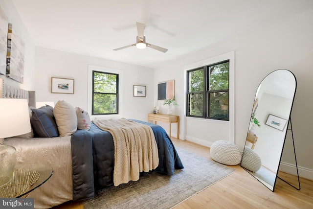 3100 Connecticut Ave NW Unit 434, Washington, DC 20008 - bedroom featuring light wood-style floors and a ceiling fan