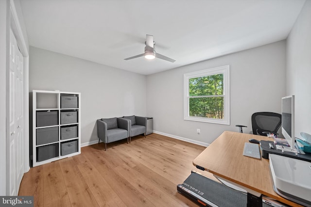 14731 Conway Dr, Manassas, VA 20112 - office space featuring light wood-type flooring and ceiling fan