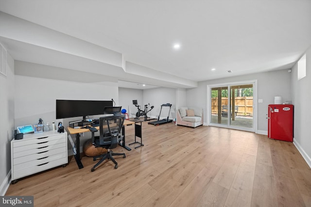 14731 Conway Dr, Manassas, VA 20112 - home office featuring wood finished floors and recessed lighting