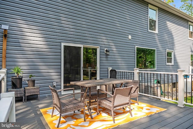 14731 Conway Dr, Manassas, VA 20112 - wooden deck with outdoor dining area