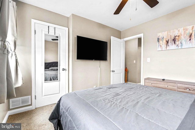 336 Imla St, Baltimore, MD 21224 - carpeted bedroom featuring ceiling fan and baseboards