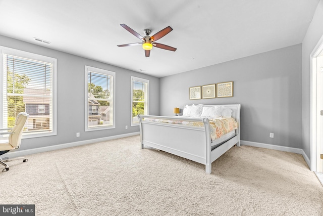 806 Dunfer Hill Rd, Severna Park, MD 21146 - carpeted bedroom with baseboards and ceiling fan