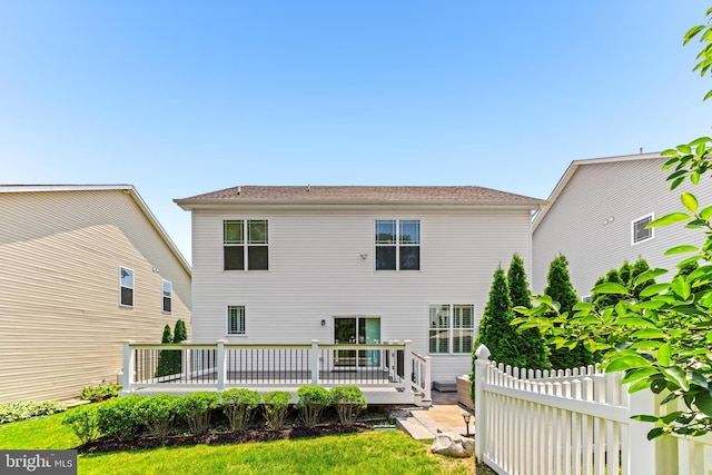 806 Dunfer Hill Rd, Severna Park, MD 21146 - rear view of property featuring a wooden deck