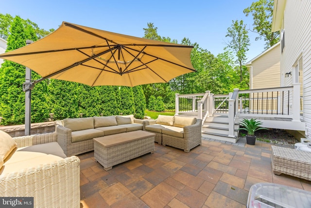 806 Dunfer Hill Rd, Severna Park, MD 21146 - view of patio with outdoor lounge area and a deck