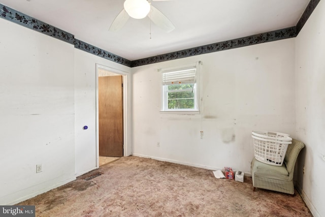 7022 High Bridge Rd, Bowie, MD 20720 - carpeted empty room featuring a ceiling fan and baseboards