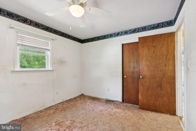 7022 High Bridge Rd, Bowie, MD 20720 - unfurnished bedroom with carpet flooring, a closet, and ceiling fan