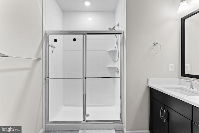 23230 Milltown Knoll Sq Unit 106, Ashburn, VA 20148 - bathroom with vanity and a stall shower
