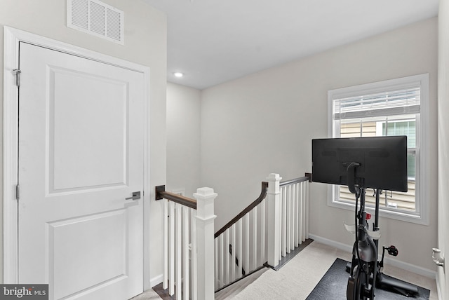 23230 Milltown Knoll Sq Unit 106, Ashburn, VA 20148 - exercise room with carpet flooring and recessed lighting