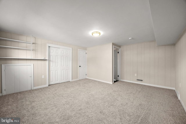 4662 Dartmoor Dr, Wilmington, DE 19803 - basement featuring carpet and wooden walls