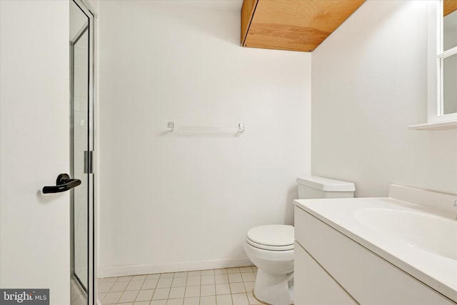 2700 Moores Valley Dr, Baltimore, MD 21209 - bathroom with a shower stall, tile patterned flooring, and vanity