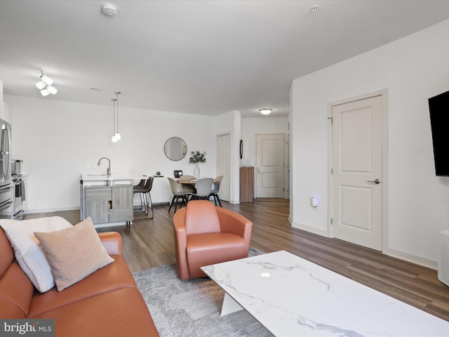 10755 Fairgrounds Dr Unit 223, Fairfax, VA 22030 - living room featuring wood finished floors