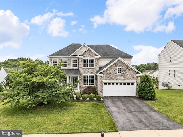 114 Renee Ln, Winchester, VA 22602 - view of front of property featuring stone siding, driveway, and a front yard