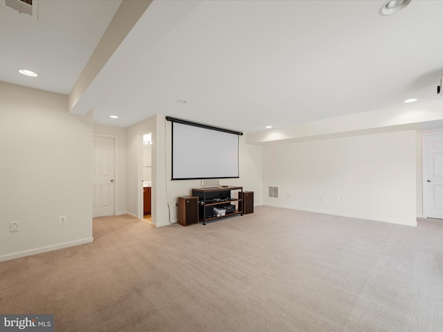 114 Renee Ln, Winchester, VA 22602 - home theater featuring light colored carpet and recessed lighting
