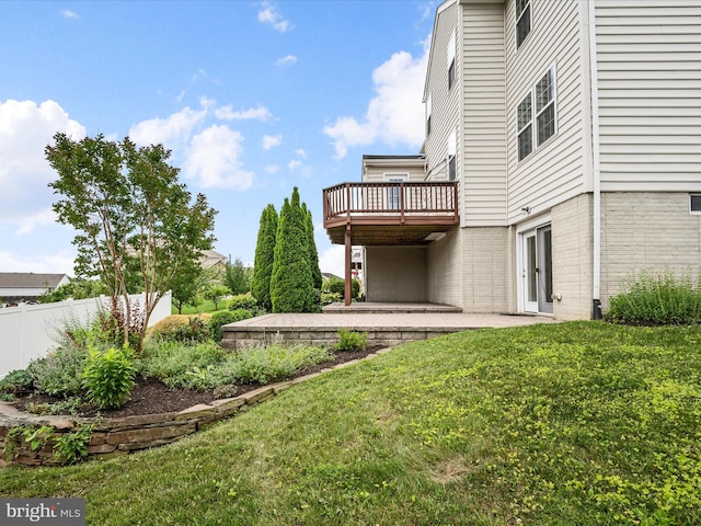 114 Renee Ln, Winchester, VA 22602 - view of yard with a wooden deck and a patio area