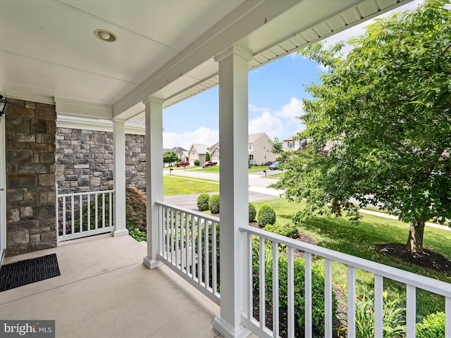 114 Renee Ln, Winchester, VA 22602 - covered porch with a residential view