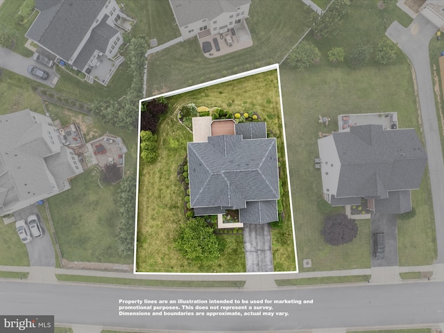 114 Renee Ln, Winchester, VA 22602 - aerial perspective of suburban area with property parcel outlined