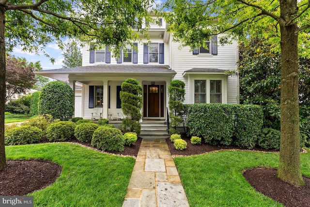 2407 N Nelson St, Arlington, VA 22207 - view of front of property with a porch and a front yard