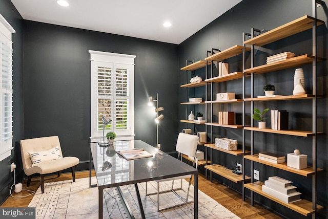 2407 N Nelson St, Arlington, VA 22207 - office with wood finished floors and recessed lighting