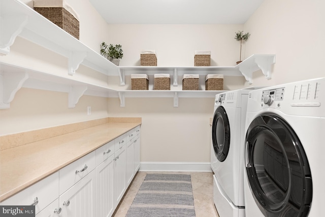 2407 N Nelson St, Arlington, VA 22207 - laundry room with independent washer and dryer and cabinet space