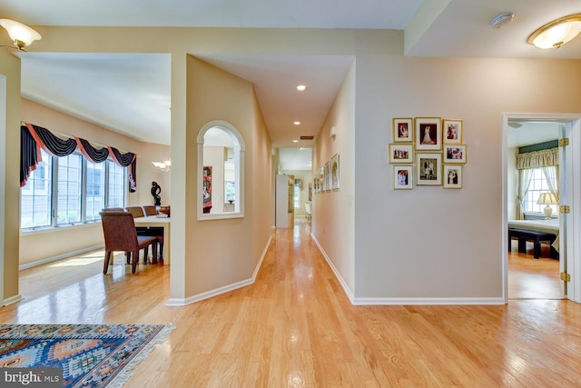 57 Harwood Rd, Monroe Township, NJ 08831 - hall with light wood-style floors and recessed lighting