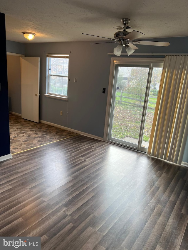 2177 Fawn Ct, Waldorf, MD 20602 - spare room with ceiling fan, wood finished floors, and a textured ceiling