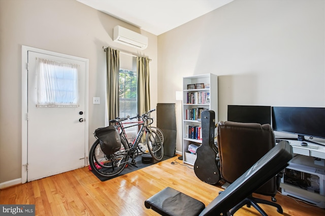 2117 N St NW Unit 2, Washington, DC 20037 - office space featuring an AC wall unit and wood finished floors