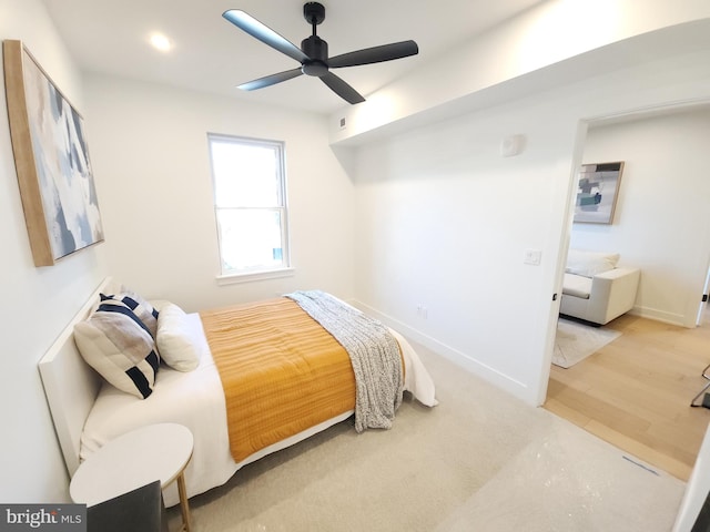 8610 Evergreen Pl Unit 100, Philadelphia, PA 19118 - bedroom with baseboards and a ceiling fan