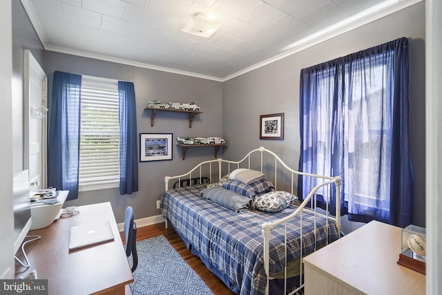 53 Ackerman Ave, Saddle Brook, NJ 07663 - bedroom featuring wood finished floors and ornamental molding