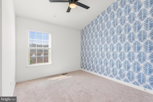 9 Fila Way, Sparks Glencoe, MD 21152 - empty room with carpet, wallpapered walls, and ceiling fan