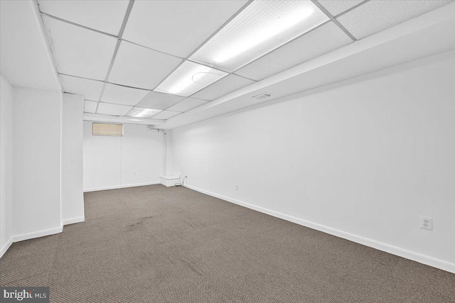 12329 La Plata St, Silver Spring, MD 20904 - finished basement with a drop ceiling and carpet