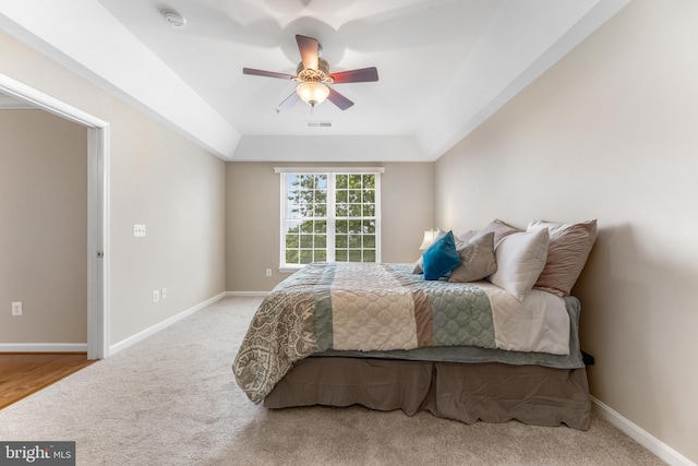 7315 Brookview Rd Unit 306, Elkridge, MD 21075 - carpeted bedroom featuring a ceiling fan and a raised ceiling