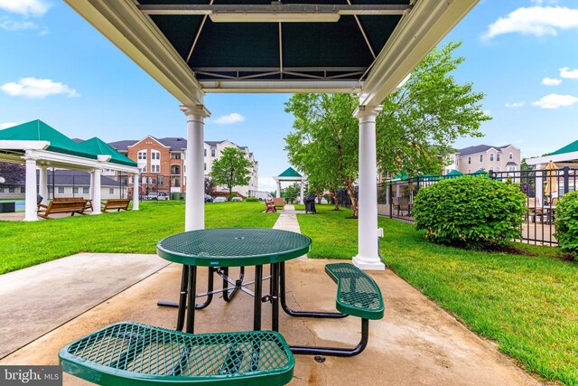 7315 Brookview Rd Unit 306, Elkridge, MD 21075 - view of patio / terrace with a gazebo and a residential view