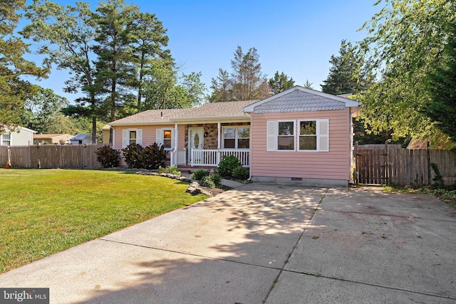 43 Walnut St, Little Egg Harbor Twp, NJ 08087 - view of front of house featuring covered porch and crawl space