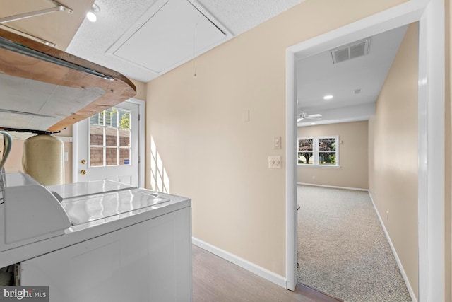 43 Walnut St, Little Egg Harbor Twp, NJ 08087 - washroom featuring attic access, healthy amount of natural light, independent washer and dryer, recessed lighting, and light wood-style floors
