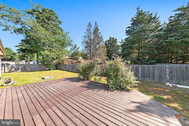 43 Walnut St, Little Egg Harbor Twp, NJ 08087 - deck featuring a fenced backyard