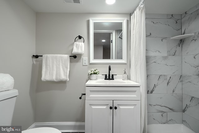 3027 Seamon Ave, Baltimore, MD 21225 - full bathroom featuring vanity and a shower with curtain