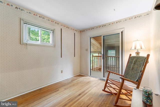 18 Linda Ln, Hatboro, PA 19040 - sitting room featuring wallpapered walls and light wood finished floors