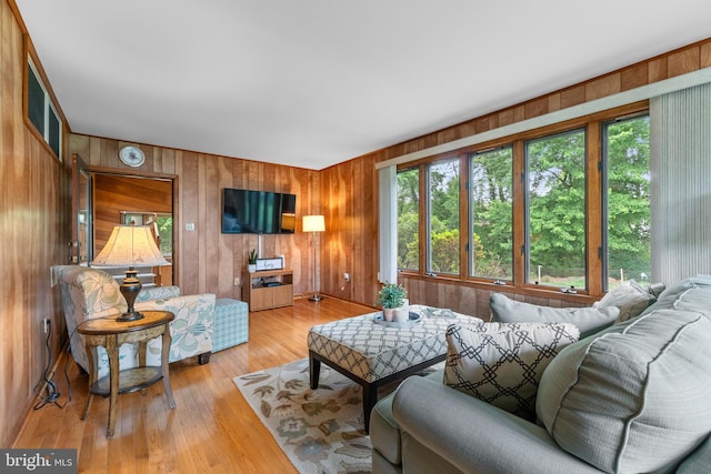 18 Linda Ln, Hatboro, PA 19040 - living room with wooden walls and light wood-style floors