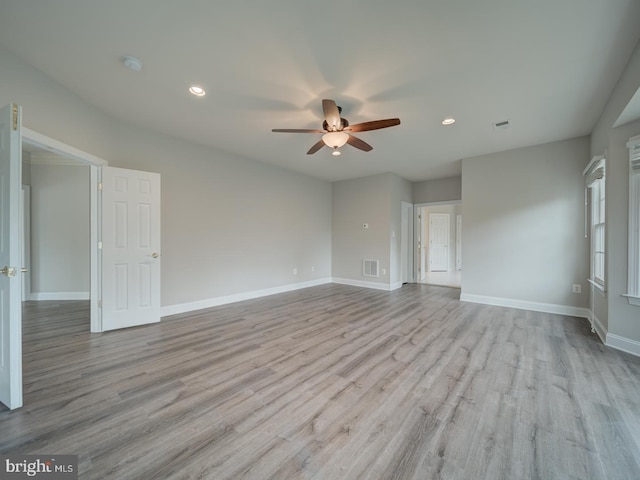 8429 Link Hills Loop, Gainesville, VA 20155 - spare room with a ceiling fan, wood finished floors, and recessed lighting