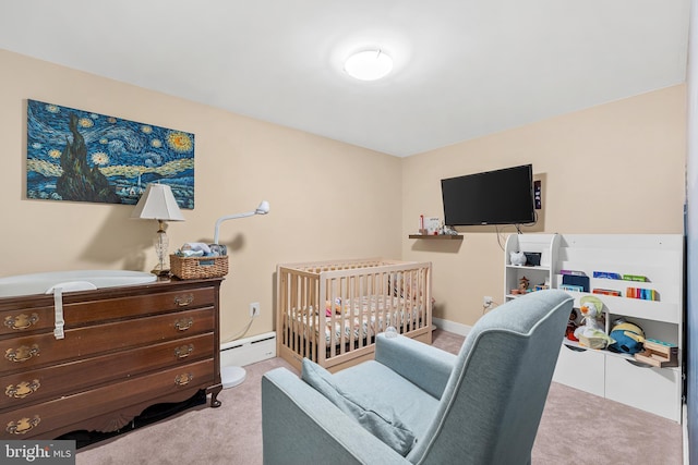 206 Fernon St, Philadelphia, PA 19148 - carpeted bedroom with baseboard heating
