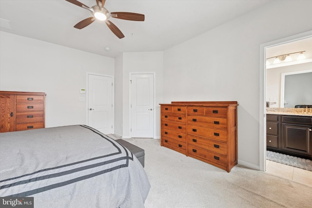 515 Quarry Point Rd, Malvern, PA 19355 - bedroom featuring carpet, connected bathroom, and ceiling fan