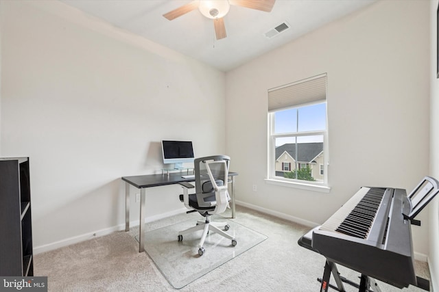 515 Quarry Point Rd, Malvern, PA 19355 - carpeted office featuring baseboards and a ceiling fan