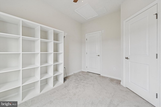 515 Quarry Point Rd, Malvern, PA 19355 - unfurnished bedroom featuring carpet, attic access, and a ceiling fan