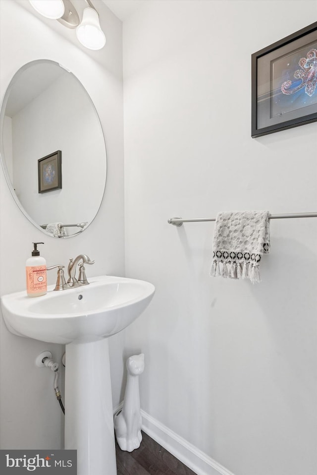515 Quarry Point Rd, Malvern, PA 19355 - bathroom featuring baseboards and wood finished floors