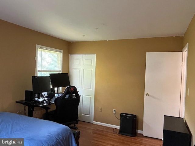6313 Bardu Ave, Springfield, VA 22152 - bedroom featuring wood finished floors and a closet
