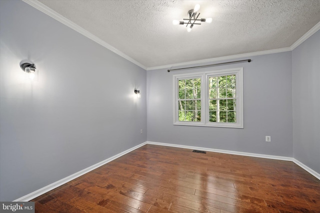 6112 Hillview Ct, Manassas, VA 20112 - unfurnished room featuring a textured ceiling, wood-type flooring, and crown molding