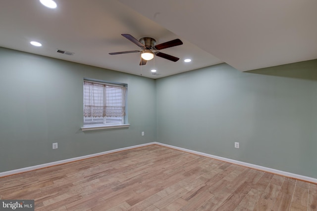 2018 Silver Bell Ct, Culpeper, VA 22701 - unfurnished room with a ceiling fan, wood finished floors, and recessed lighting