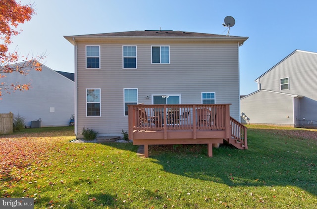 2018 Silver Bell Ct, Culpeper, VA 22701 - back of property featuring a deck and a lawn